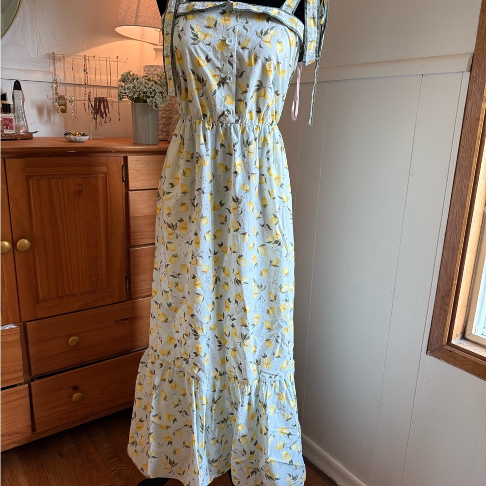 RARE Gal Meets Glam Yellow and White Floral Maxi Dress
